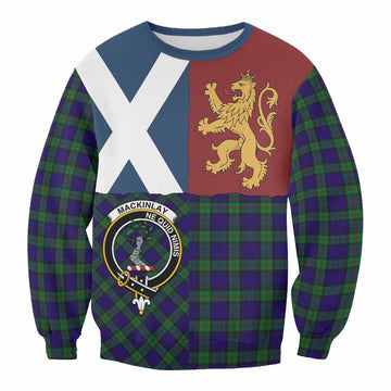 MacKinlay (McKinlay) Crest Tartan Sweatshirt with Lion Rampant Saltire Style