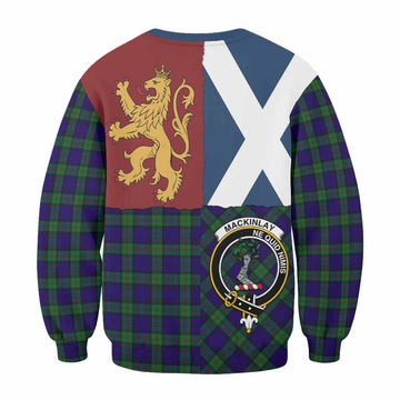 MacKinlay (McKinlay) Crest Tartan Sweatshirt with Lion Rampant Saltire Style