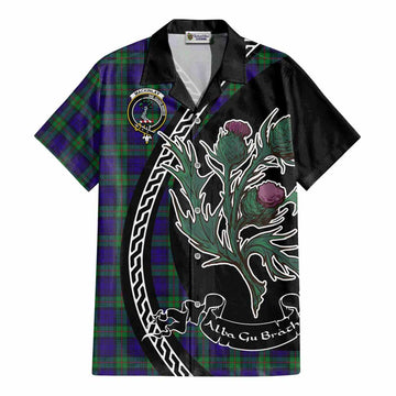 MacKinlay (McKinlay) Family Crest Tartan Cotton Hawaiian Shirt Alba Thistle Inspired - Tartan Vibes Clothing