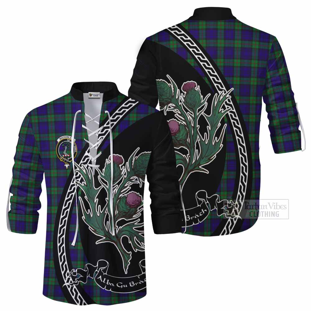 MacKinlay (McKinlay) Family Crest Tartan Ghillie Shirt Alba Thistle Inspired - Tartan Vibes Clothing