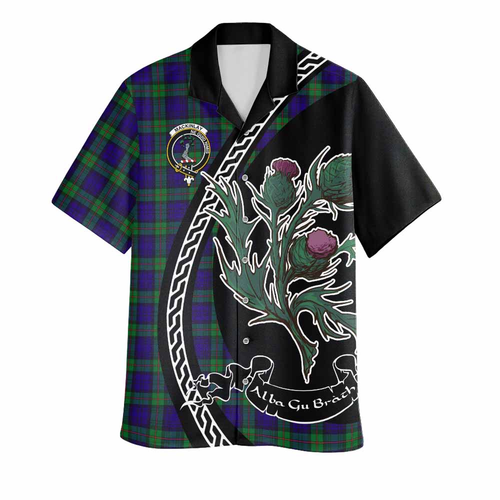 MacKinlay (McKinlay) Family Crest Tartan Hawaiian Shirt Alba Thistle Inspired - Tartan Vibes Clothing
