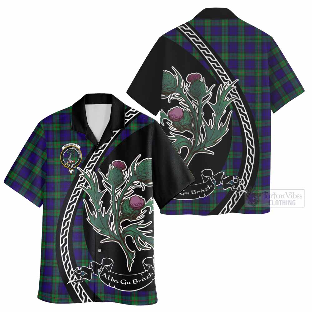 MacKinlay (McKinlay) Family Crest Tartan Hawaiian Shirt Alba Thistle Inspired - Tartan Vibes Clothing