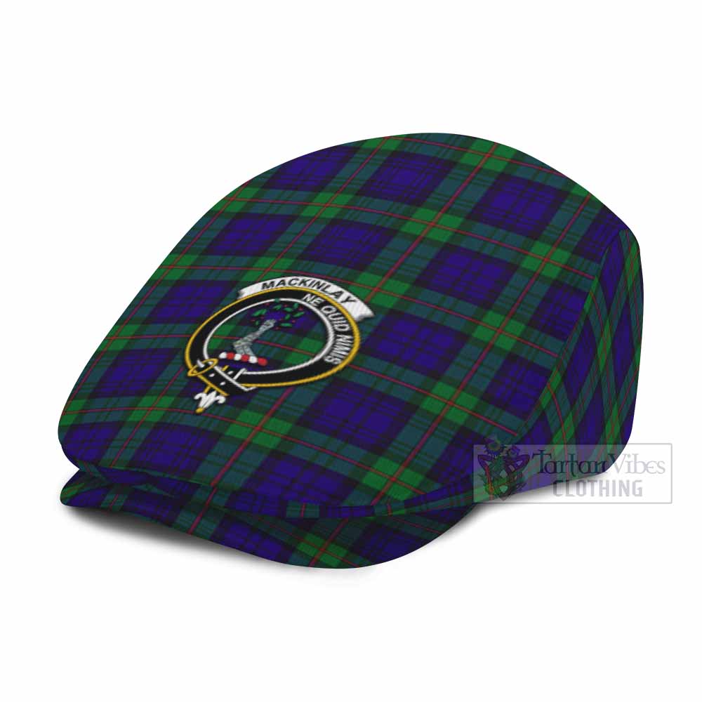 MacKinlay (McKinlay) Family Crest Tartan Jeff Cap, Tartan Flat Cap
