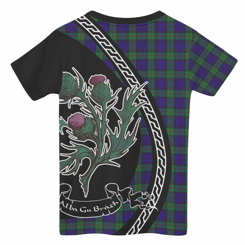 MacKinlay (McKinlay) Family Crest Tartan Kid T-shirt Alba Thistle Inspired - Tartan Vibes Clothing