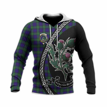 MacKinlay (McKinlay) Family Crest Tartan Knitted Hoodie Alba Thistle Inspired - Tartan Vibes Clothing