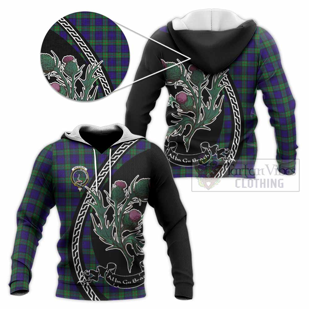 MacKinlay (McKinlay) Family Crest Tartan Knitted Hoodie Alba Thistle Inspired - Tartan Vibes Clothing