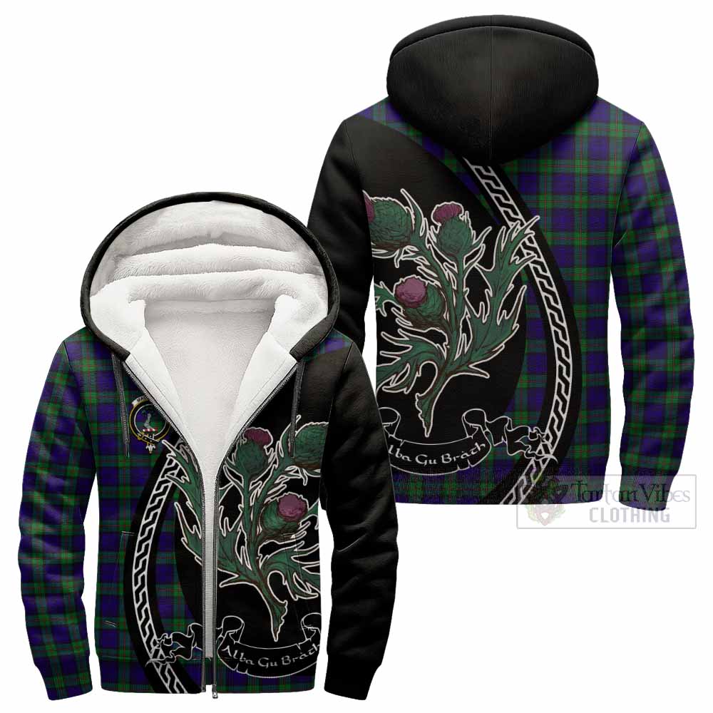MacKinlay (McKinlay) Family Crest Tartan Sherpa Hoodie Alba Thistle Inspired - Tartan Vibes Clothing