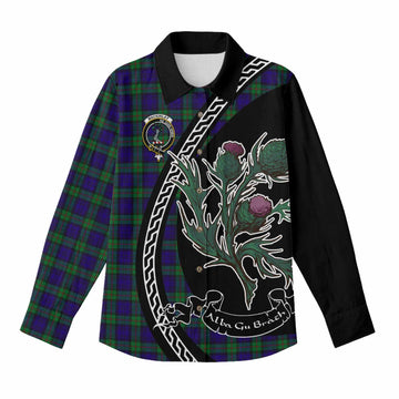 MacKinlay (McKinlay) Family Crest Tartan Women Casual Shirt Alba Thistle Inspired - Tartan Vibes Clothing