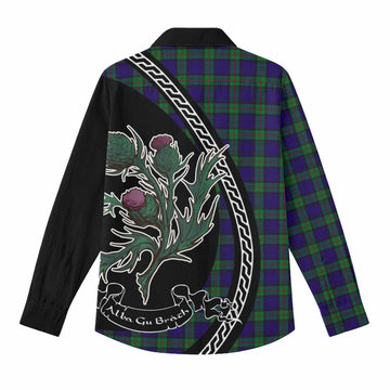 MacKinlay (McKinlay) Family Crest Tartan Women Casual Shirt Alba Thistle Inspired - Tartan Vibes Clothing