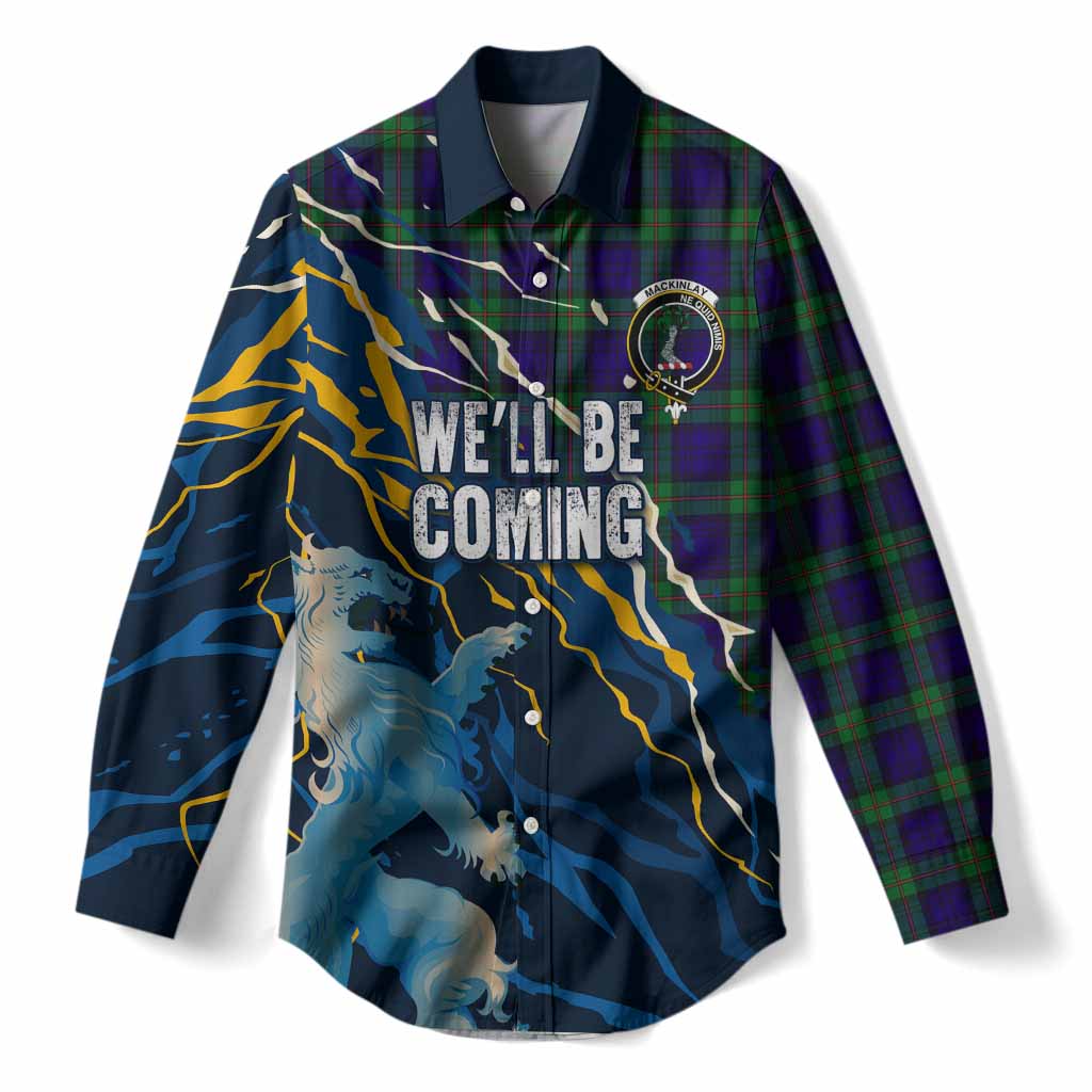 MacKinlay (McKinlay) Scotland Tartan Women Casual Shirt WC2026 Football - We'll Be Coming