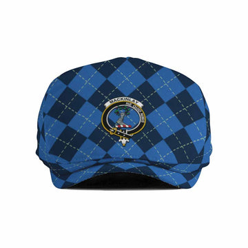 MacKinlay (McKinlay) Scottish Family Crest Flat Cap, Jeff Cap Navy Argyle Classic Style - Tartan Vibes Clothing