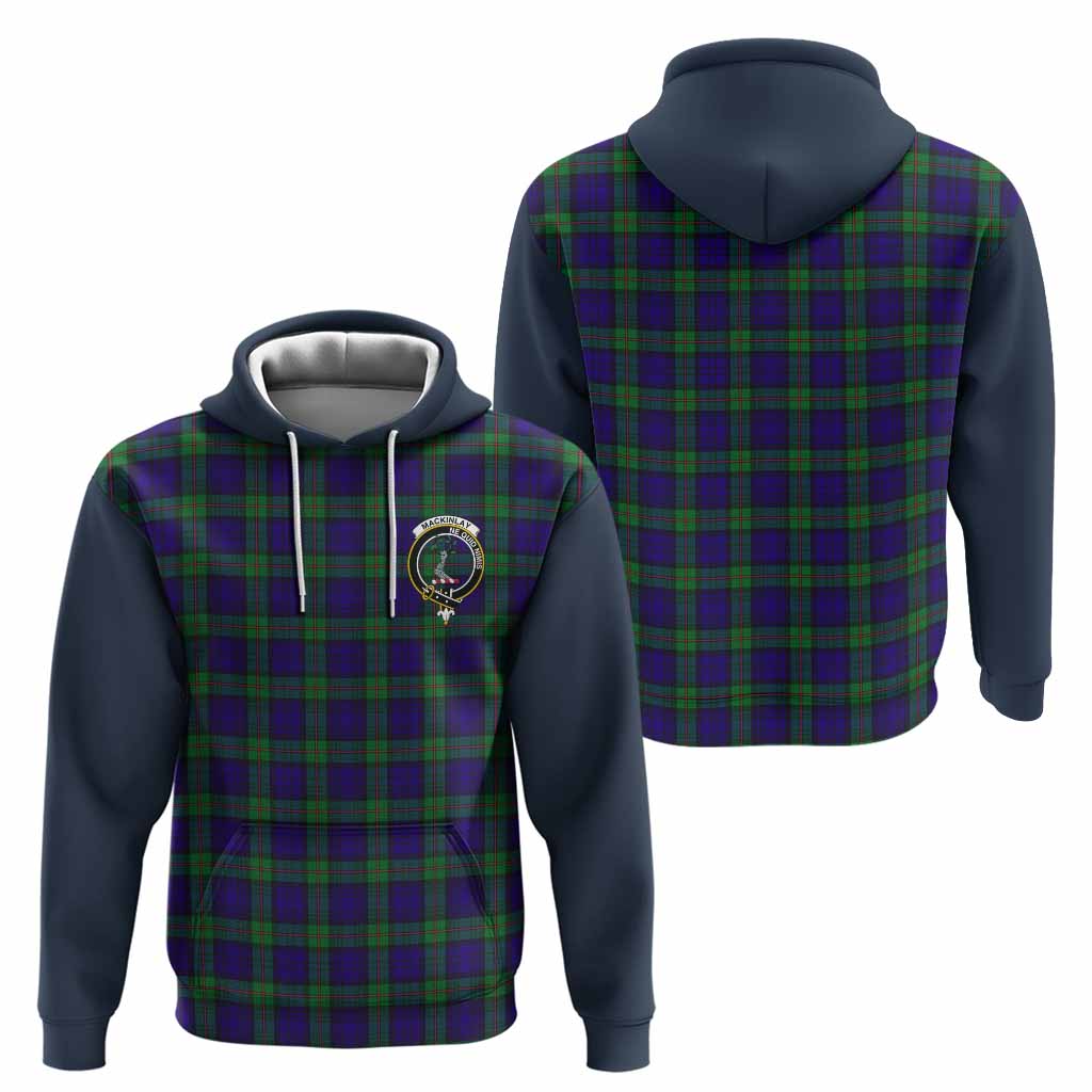 MacKinlay (McKinlay) Tartan Accent Hoodie with Family Crest