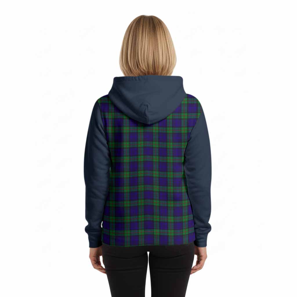 MacKinlay (McKinlay) Tartan Accent Hoodie with Family Crest