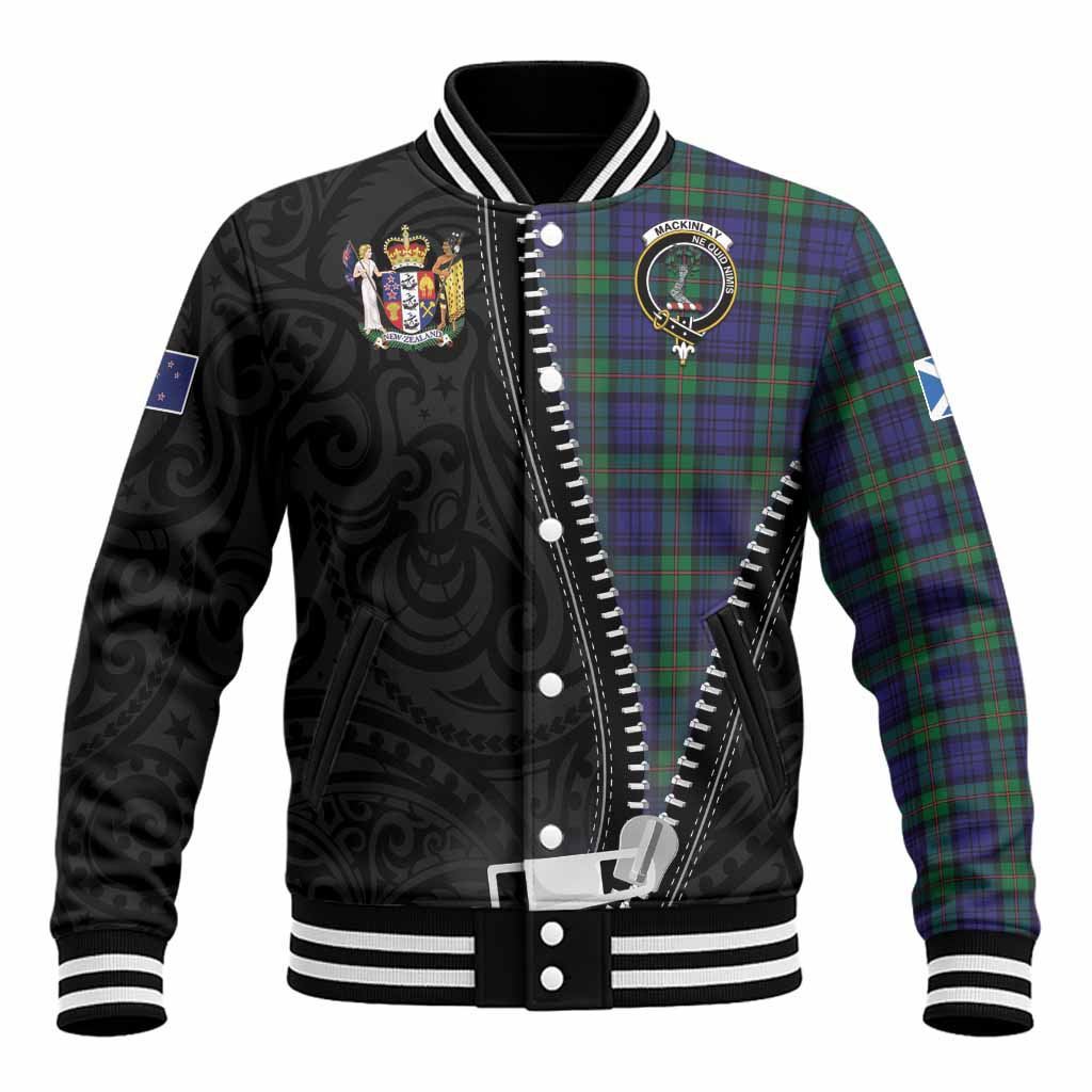 MacKinlay (McKinlay) Tartan Baseball Jacket New Zealand Pattern Unique Zipper Stylized