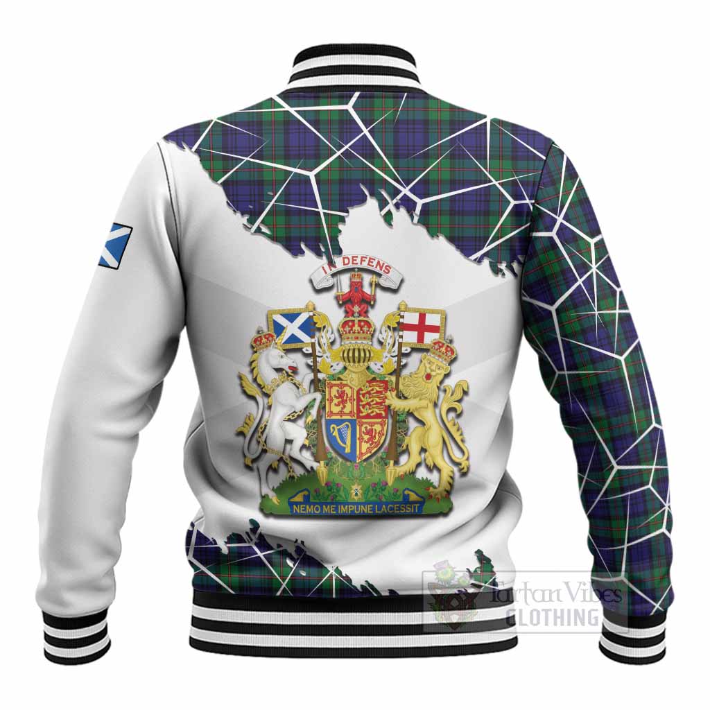 MacKinlay (McKinlay) Tartan Baseball Jacket with Family Crest and Lion Rampant Grunge Style