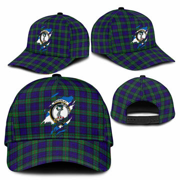 MacKinlay (McKinlay) Tartan Classic Cap with Family Crest In Me Style