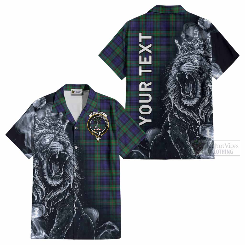 MacKinlay (McKinlay) Tartan Cotton Hawaiian Shirt Roaring Lion Heritage