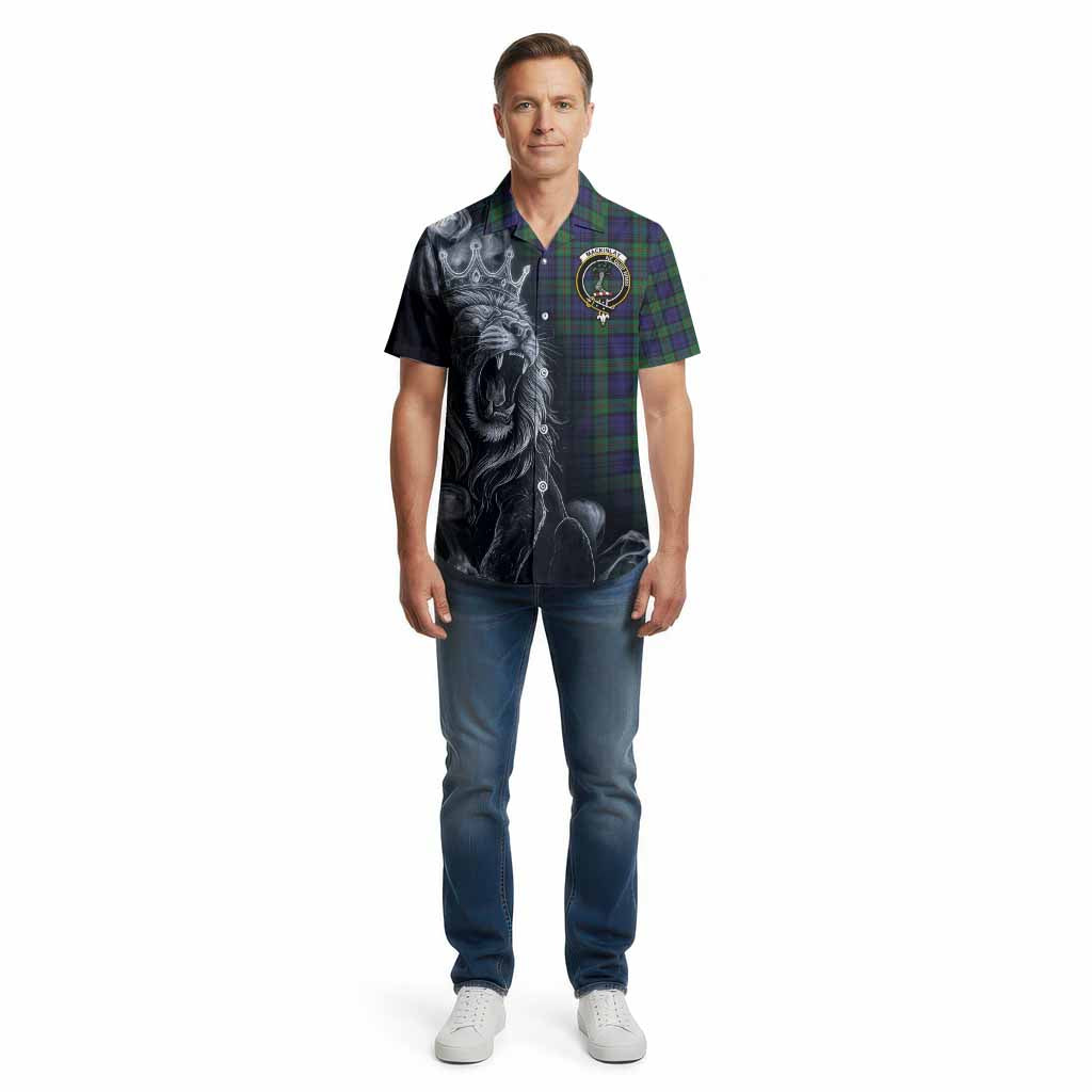 MacKinlay (McKinlay) Tartan Cotton Hawaiian Shirt Roaring Lion Heritage