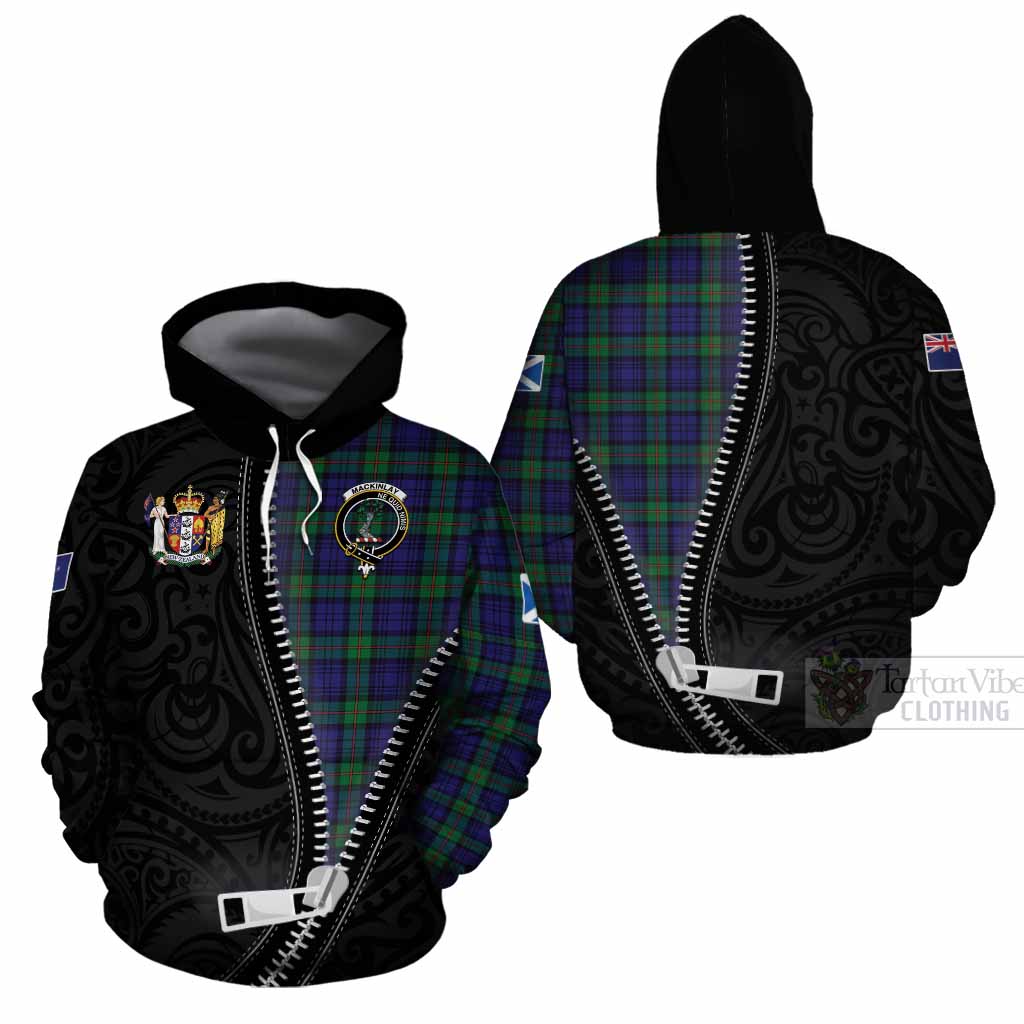 MacKinlay (McKinlay) Tartan Cotton Hoodie New Zealand Pattern Unique Zipper Stylized