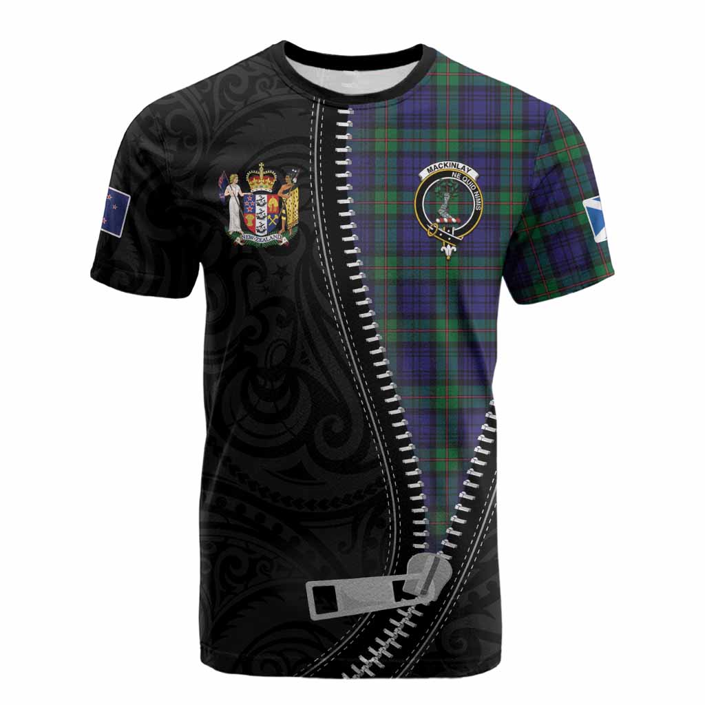 MacKinlay (McKinlay) Tartan Cotton T-shirt New Zealand Pattern Unique Zipper Stylized