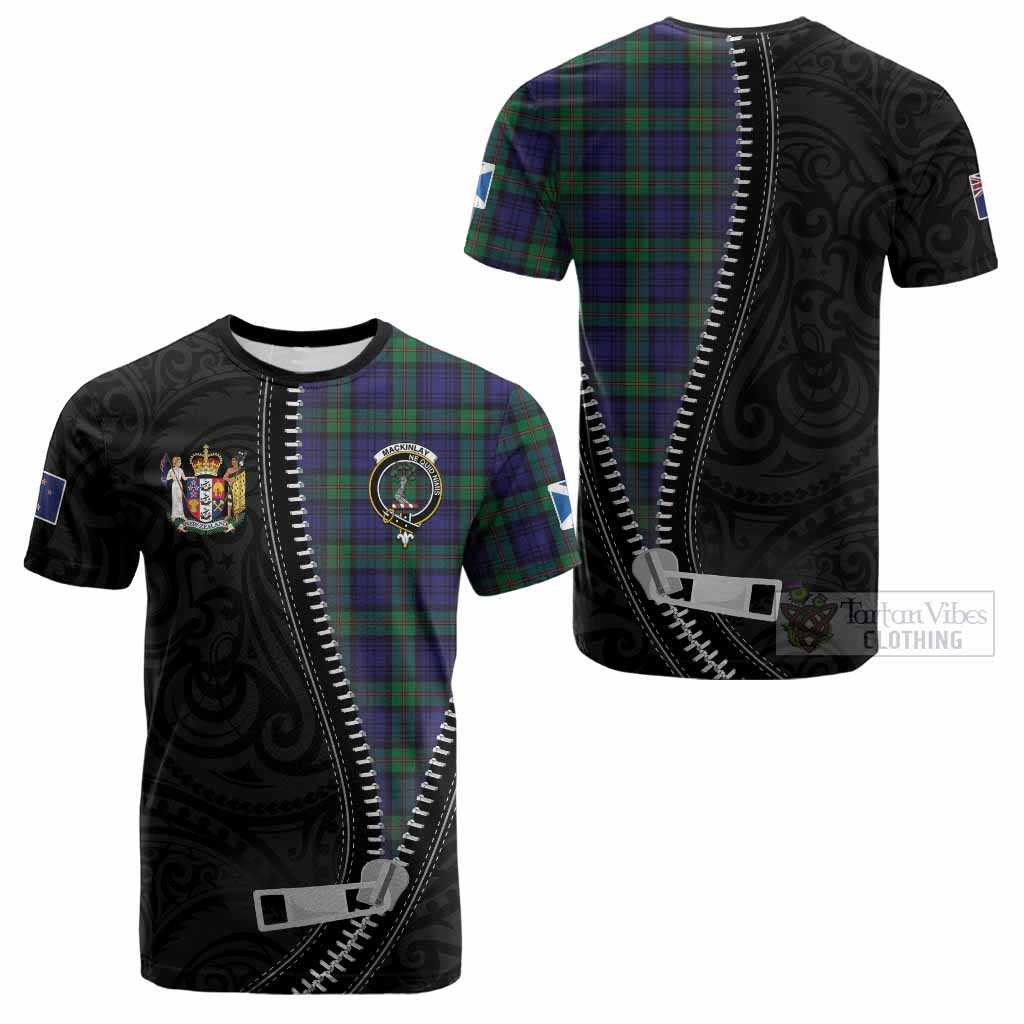 MacKinlay (McKinlay) Tartan Cotton T-shirt New Zealand Pattern Unique Zipper Stylized