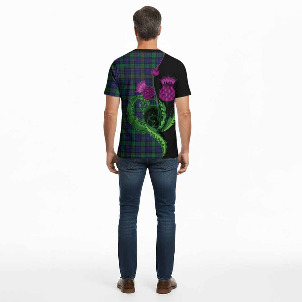 MacKinlay (McKinlay) Tartan Cotton T-shirt Traditional Scottish Thistle