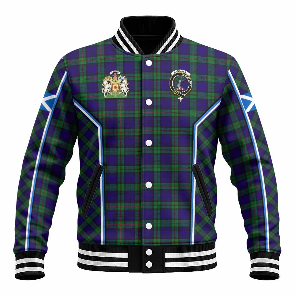 MacKinlay (McKinlay) Tartan Crest Baseball Jacket Scotland Coat of Arm Flag Style - Tartan Vibes Clothing