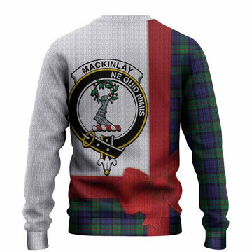 MacKinlay (McKinlay) Tartan Crest Christmas Christmas Ugly Sweater Highland Cow Bagpipes Coquette Bow Style