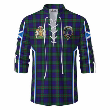 MacKinlay (McKinlay) Tartan Crest Ghillie Kilt Shirt Scotland Coat of Arm Flag Style - Tartan Vibes Clothing