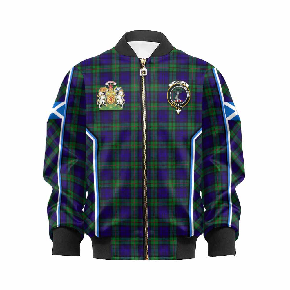 MacKinlay (McKinlay) Tartan Crest Kid Bomber Jacket Scotland Coat of Arm Flag Style - Tartan Vibes Clothing
