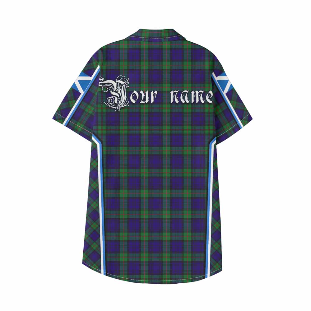MacKinlay (McKinlay) Tartan Crest Kid Hawaiian Shirt Scotland Coat of Arm Flag Style - Tartan Vibes Clothing
