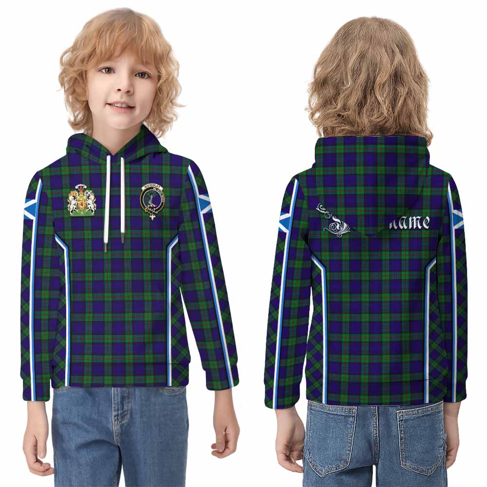 MacKinlay (McKinlay) Tartan Crest Kid Hoodie Scotland Coat of Arm Flag Style - Tartan Vibes Clothing