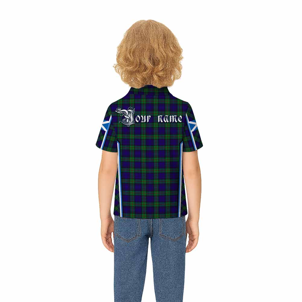 MacKinlay (McKinlay) Tartan Crest Kid Polo Shirt Scotland Coat of Arm Flag Style - Tartan Vibes Clothing