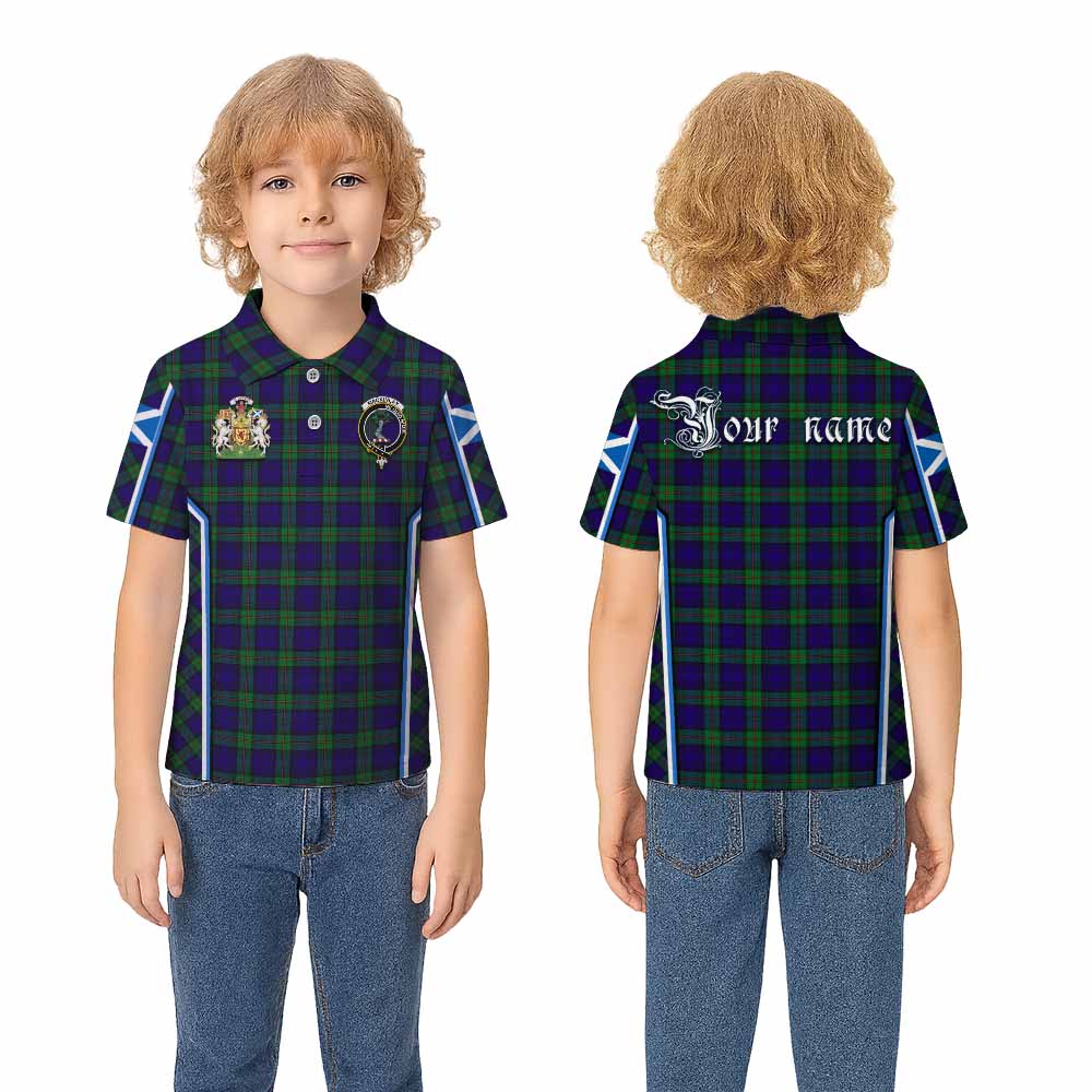 MacKinlay (McKinlay) Tartan Crest Kid Polo Shirt Scotland Coat of Arm Flag Style - Tartan Vibes Clothing