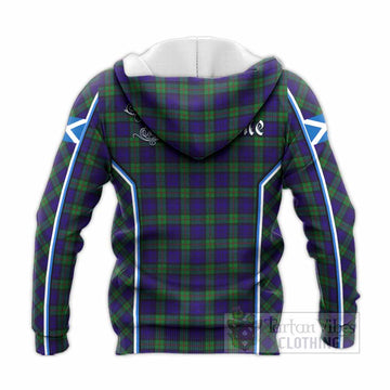 MacKinlay (McKinlay) Tartan Crest Knitted Hoodie Scotland Coat of Arm Flag Style - Tartan Vibes Clothing