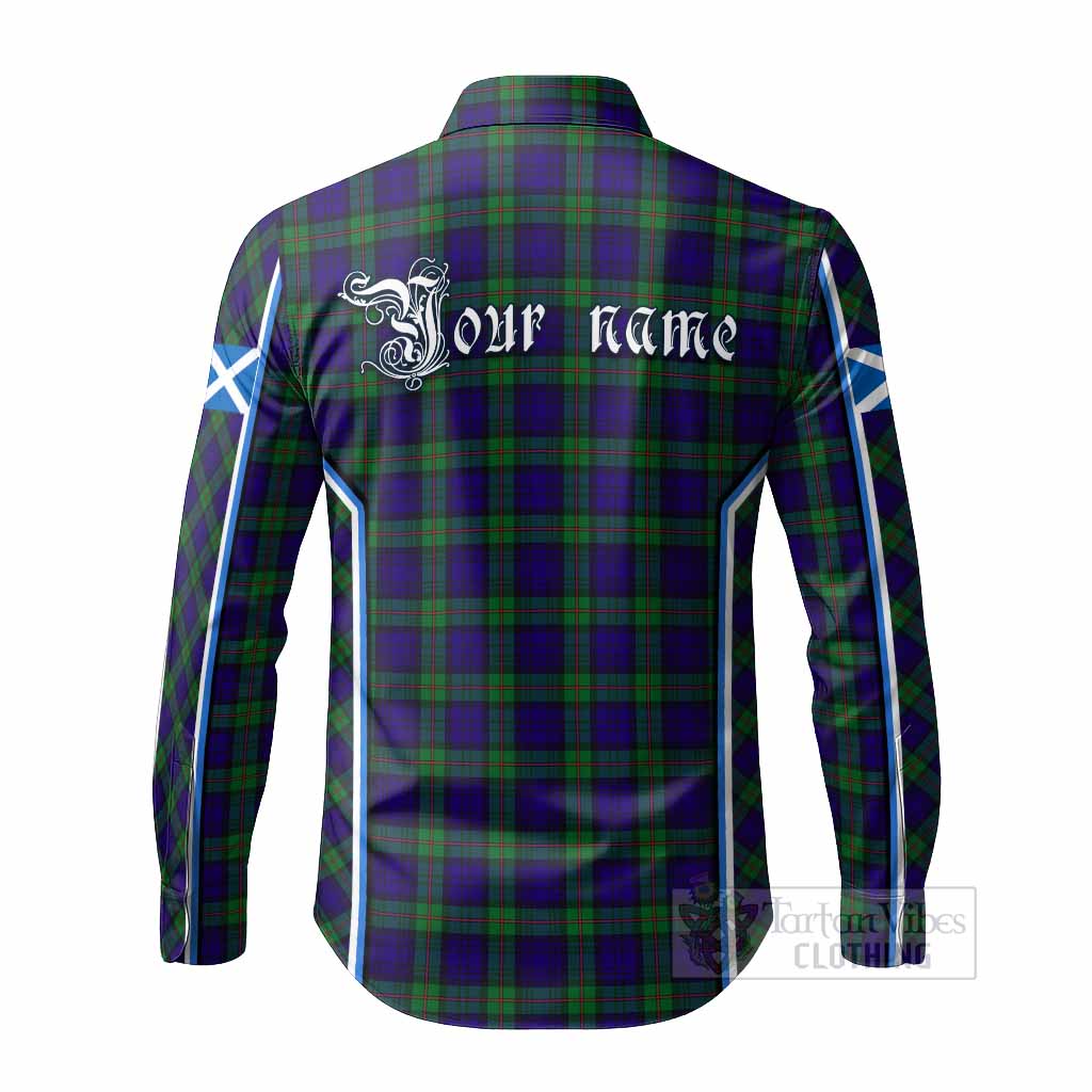 MacKinlay (McKinlay) Tartan Crest Long Sleeve Button Shirts Scotland Coat of Arm Flag Style - Tartan Vibes Clothing