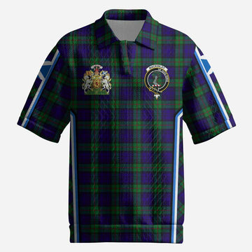 MacKinlay (McKinlay) Tartan Crest Men’s Polo Sweater Top Scotland Coat of Arm Flag Style