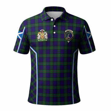 MacKinlay (McKinlay) Tartan Crest Polo Shirt Scotland Coat of Arm Flag Style - Tartan Vibes Clothing