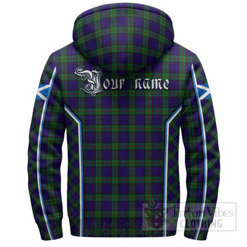 MacKinlay (McKinlay) Tartan Crest Sherpa Hoodie Scotland Coat of Arm Flag Style - Tartan Vibes Clothing