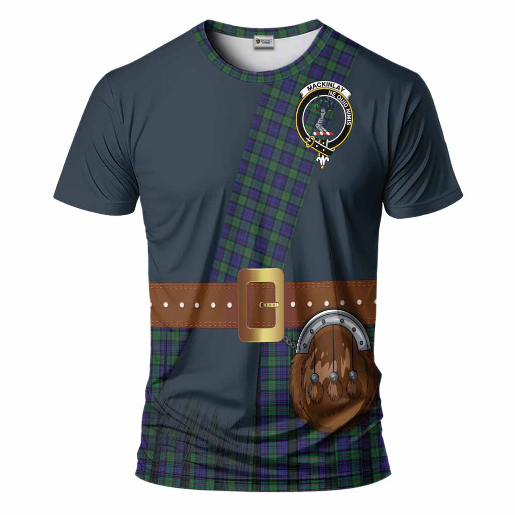 MacKinlay (McKinlay) Tartan Crest T-Shirt Kilt Costume Style