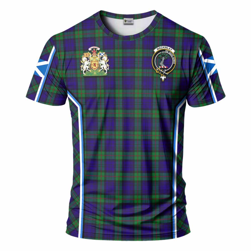 MacKinlay (McKinlay) Tartan Crest T-shirt Scotland Coat of Arm Flag Style - Tartan Vibes Clothing