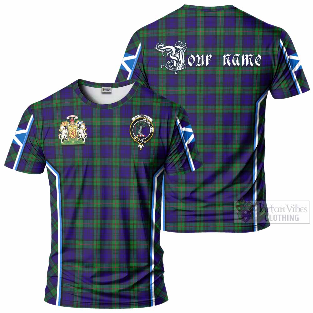 MacKinlay (McKinlay) Tartan Crest T-shirt Scotland Coat of Arm Flag Style - Tartan Vibes Clothing