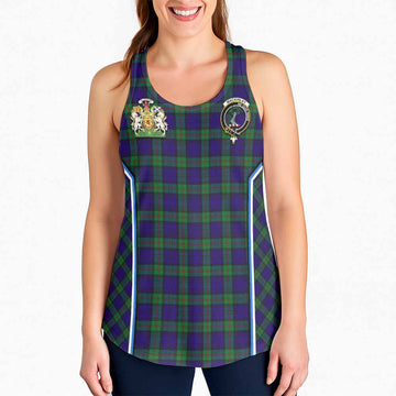 MacKinlay (McKinlay) Tartan Crest Women Racerback Tanks Scotland Coat of Arm Flag Style - Tartan Vibes Clothing