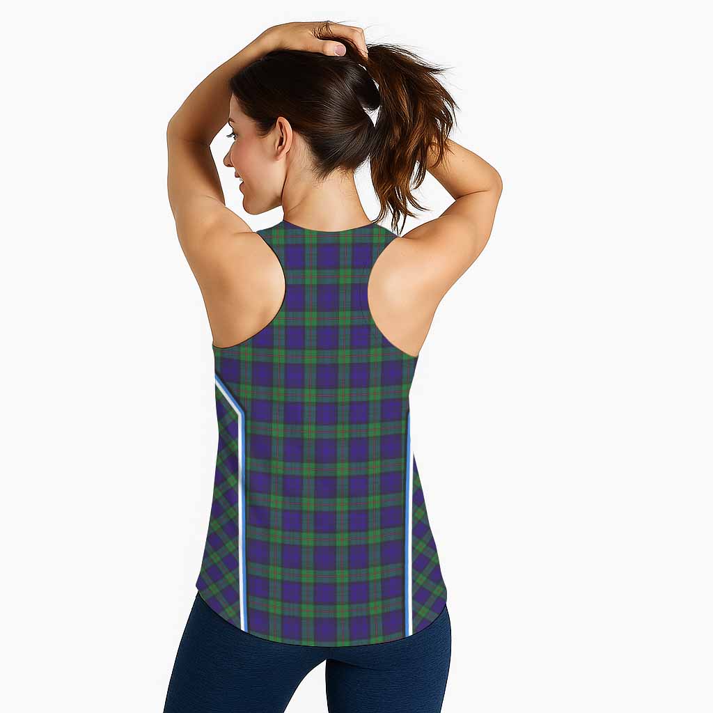 MacKinlay (McKinlay) Tartan Crest Women Racerback Tanks Scotland Coat of Arm Flag Style - Tartan Vibes Clothing