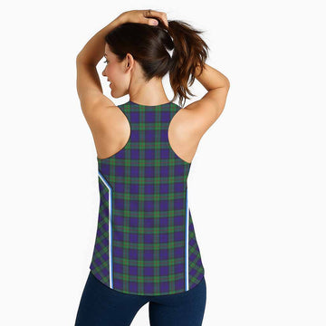 MacKinlay (McKinlay) Tartan Crest Women Racerback Tanks Scotland Coat of Arm Flag Style - Tartan Vibes Clothing