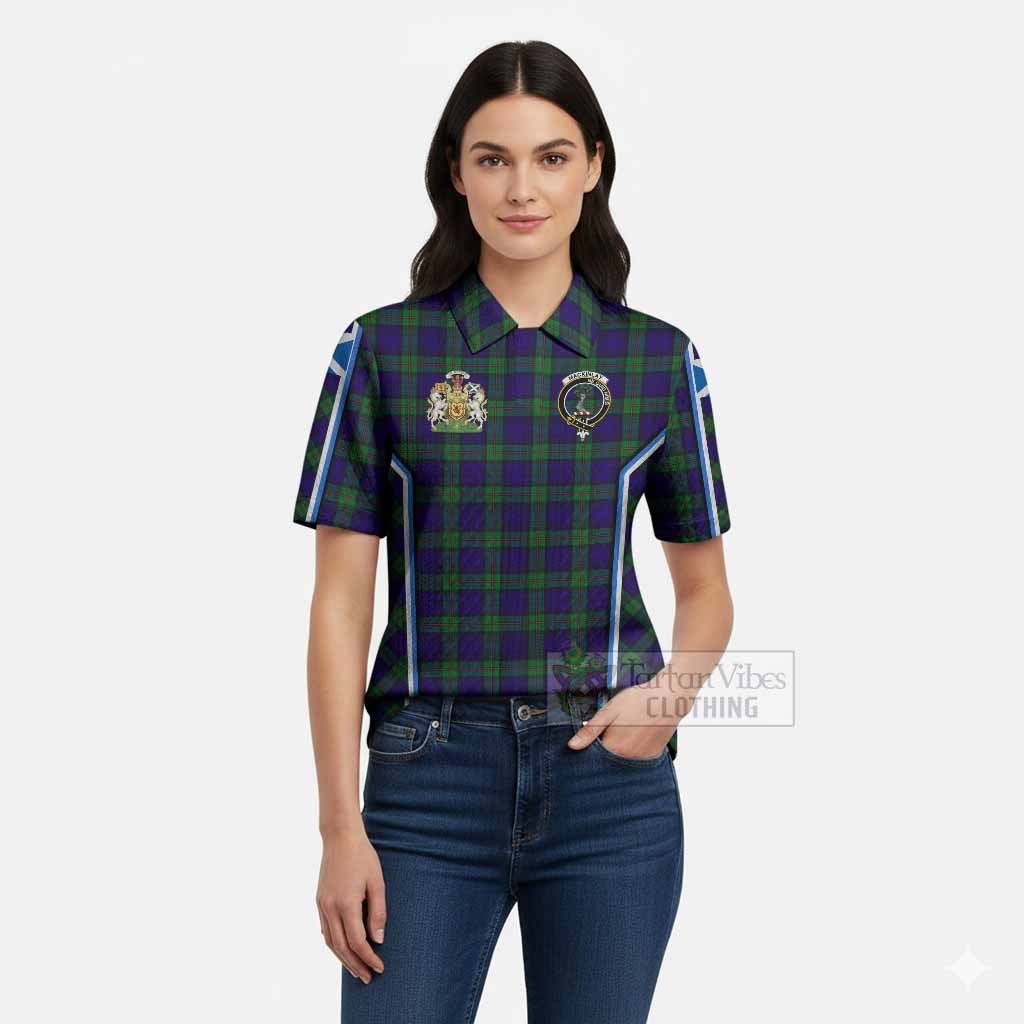MacKinlay (McKinlay) Tartan Crest Women’s Polo Sweater Top Scotland Coat of Arm Flag Style