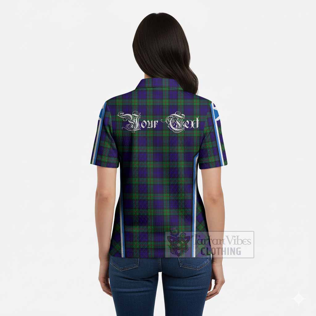 MacKinlay (McKinlay) Tartan Crest Women’s Polo Sweater Top Scotland Coat of Arm Flag Style