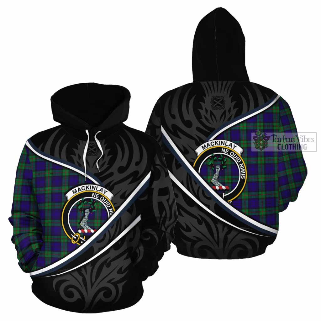 MacKinlay (McKinlay) Tartan Family Crest Cotton Hoodie Celtic Scottish Thistle Floral - Tartan Vibes Clothing