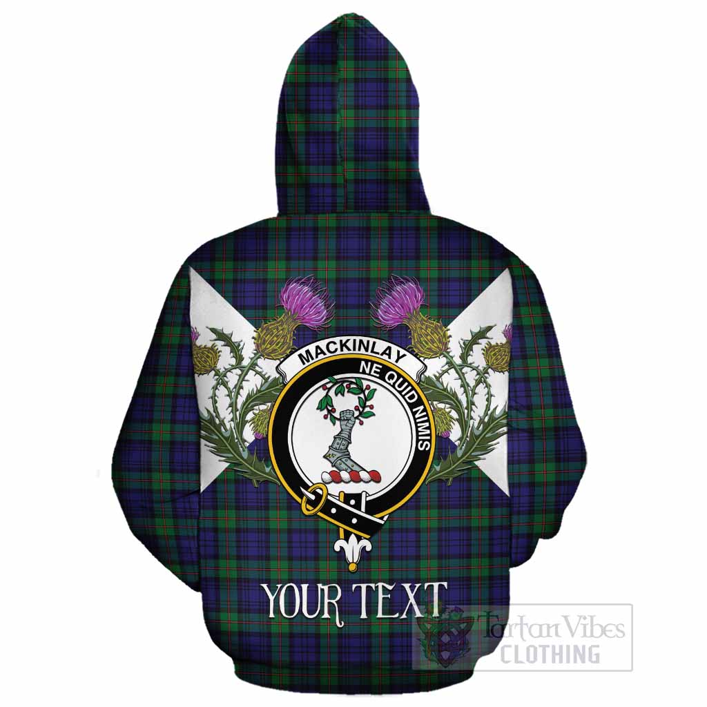 MacKinlay (McKinlay) Tartan Family Crest Cotton Hoodie Scottish Burns Night Thistle Floral