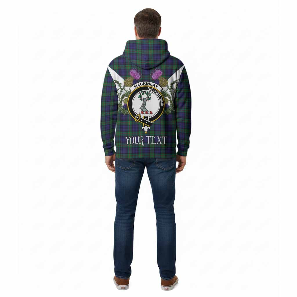 MacKinlay (McKinlay) Tartan Family Crest Cotton Hoodie Scottish Burns Night Thistle Floral